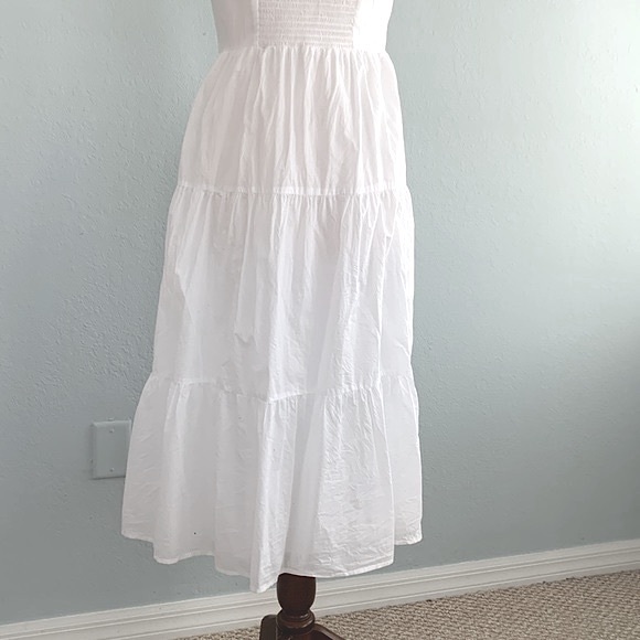 Rails White Violet Tiered Cotton Voile Midi Dress - Picture 13 of 16